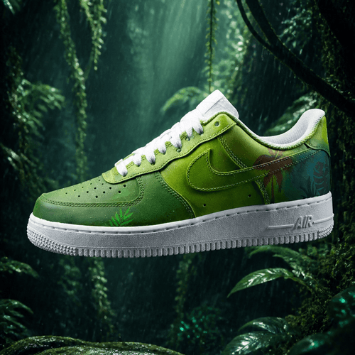 Nike Air Force 1 Jungle Edition Unikat handgemalt Gr. 42,5
